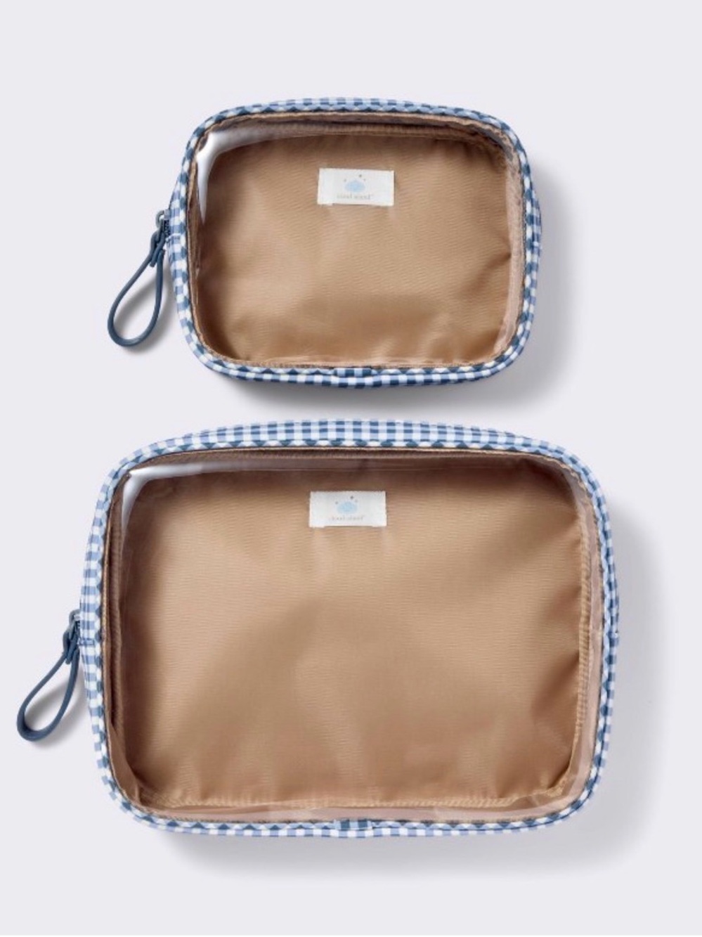 NWT Cloud Island Diaper Bag Packing Pouches - Blue Gingham